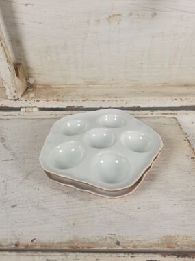 Vintage Luzifer Bauscher Weiden Escargot Snail Serving Dish , Pair | Appetizer
